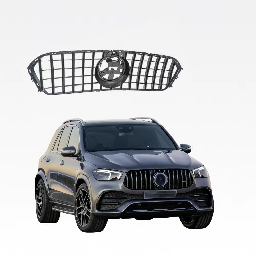 BUFEETERS  GT Style Front Grill Fit For 20-IN Mercedes GLE-Class W167 AMG Gloss Black