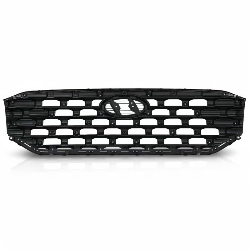 BUFEETERS   Front Bumper Upper Grille Fit For 2021 2022 2023 Hyundai Santa Fe,Honeycomb Mesh Style,Black&Chrome