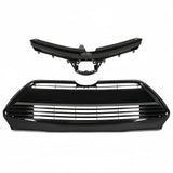 BUFEETERS  Front Bumper Upper & Lower Grille Fit For Toyota Corolla L LE XLE CE 2017 2018 2019,Factory Style,Gloss Black