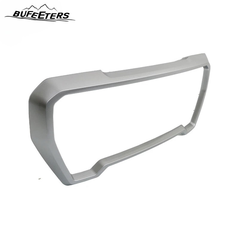 BUFEETERS Front Grille Outer Frame Suround Fit For 2019 2020 2021 GMC Sierra 1500,Factory Style,Matte Silver
