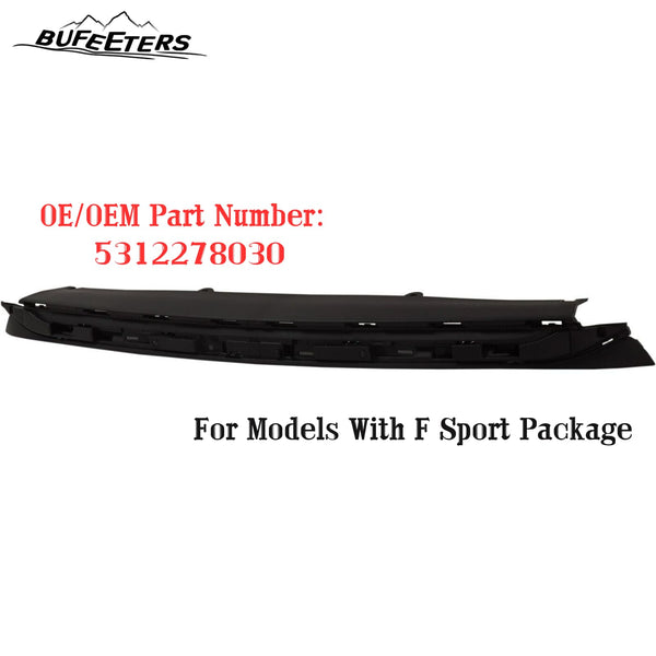 BUFEETERS  Front Lower Bumper Face Bar Grille Fit For 2018 2019 2020 2021 Lexus NX300 NX300h,Dark Gray