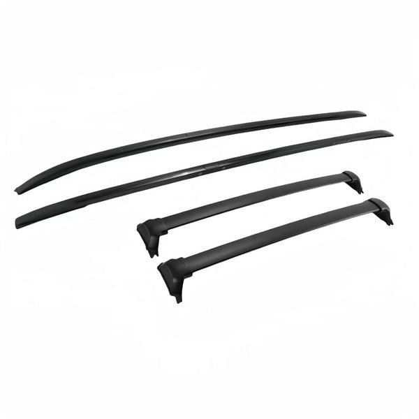 BUFEETERS  4Pcs Roof Rack Side Rails + Cross Bars Fit For 2023 2024 Honda CRV CR-V,Black
