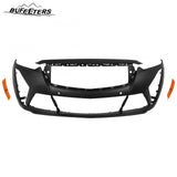 BUFEETERS Front Bumper Cover Grille Molding Trim Lip Fog Light Bezel Facelift Set Fit For 2020 2021 2022 2023 2024 Cadillac CT5,Blackwing Style,Black