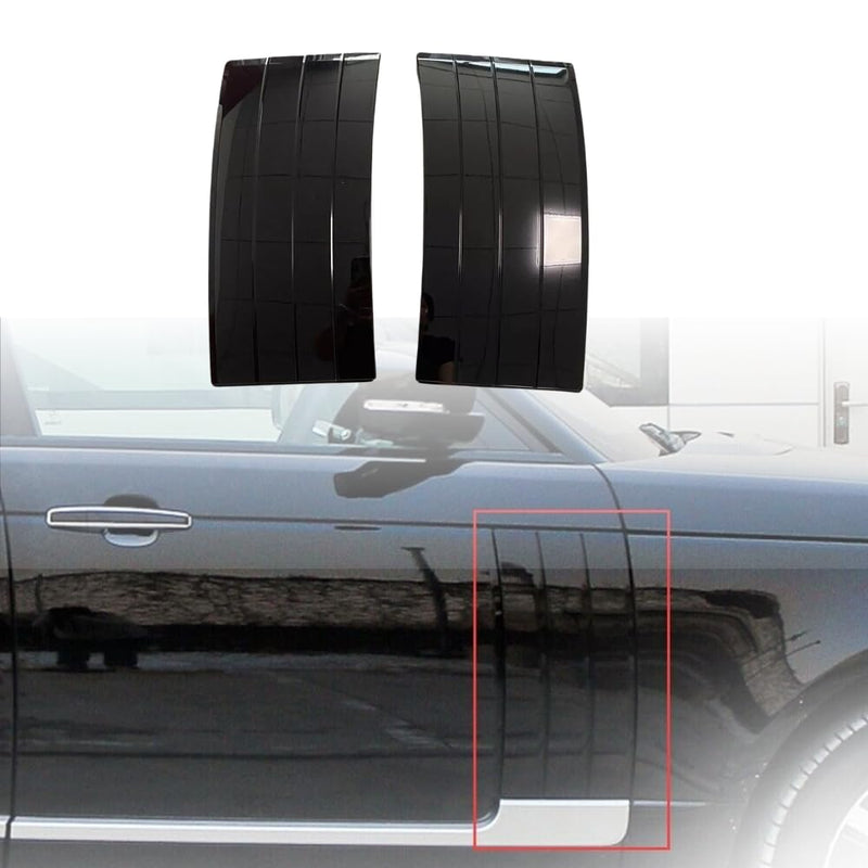 BUFEETERS Side Fender Vent Wing Cover Fit For 2013 2014 2015 2016 2017 2018 2019 2020 2021 2022 Range Rover L405,Gloss Black