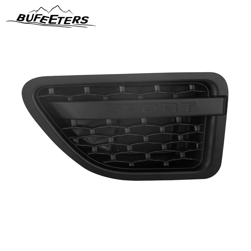 BUFEETERS  Grille Air Side Vent Set Fit For Range Rover Sport 2006 2007 2008 2009,Mesh Style,Matte Black