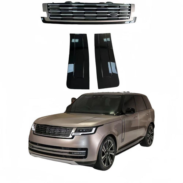 BUFEETERS  Black Front Bumper Hood Grille Mesh Side Fender Vent Fit For 2023 LR Range Rover L460