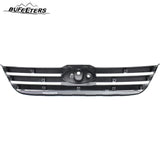 BUFEETERS Front Bumper Upper Grille Fit For 2010 2011 2013 Ford Transit Connect,Horizontal Billet Style,Platinum Primed