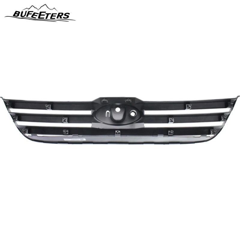BUFEETERS Front Bumper Upper Grille Fit For 2010 2011 2013 Ford Transit Connect,Horizontal Billet Style,Platinum Primed