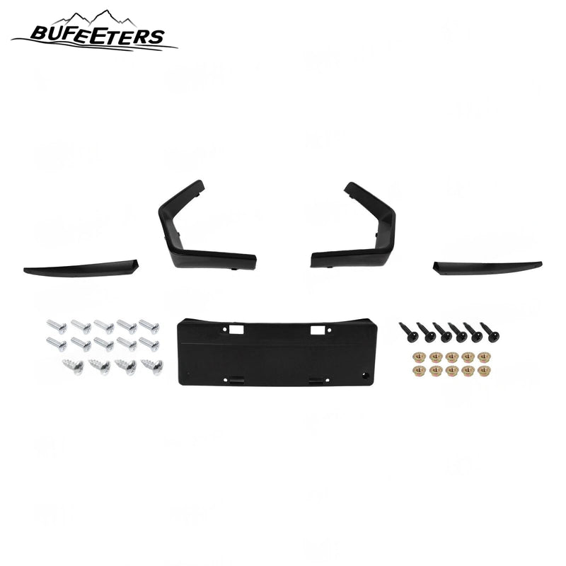 BUFEETERS Front Bumper Cover Grille Molding Trim Lip Fog Light Bezel Facelift Set Fit For 2020 2021 2022 2023 2024 Cadillac CT5,Blackwing Style,Black