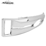 BUFEETERS Front Bumper Upper Grille Overlay Grill Covers Fit For 2017 2018 2019 F-250 F-350 F-450 F-550 Super Duty XLT&XL,Factory Style,Chrome&Silver