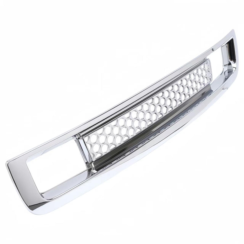 BUFEETERS  Front Bumper Upper & Lower Grille Hood Grill Fit For 2007 2008 2009 2010 2011 2012 2013 GMC Sierra 1500,New Body Style,Chrome&Silver