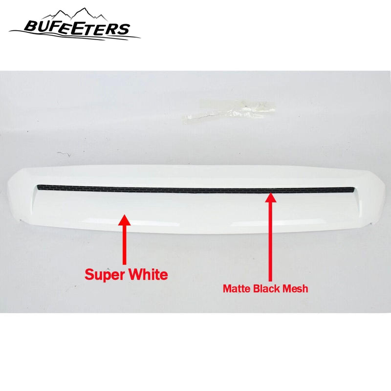 BUFEETERS Front Upper Grille&Hood Bulge Molding Fit For 2014 2015 2016 2017 2018 2019 2020 2021 Toyota Tundra,TRD Style,040 Super White&Gray