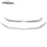 BUFEETERS 2PCS Front Upper & Center Grille Chrome Trim Fit For 2011 2012 2013 2014 Ford Edge,Factory Style,Chrome&Silver