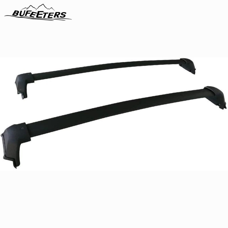 BUFEETERS   4Pcs Roof Rack Side Rails + Cross Bars Fit For 2017 2018 2019 2020 2021 2022 Honda CRV CR-V,OE Style,Black&Silver