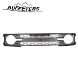 BUFEETERS  Front Bumper Upper Grille Fit For 2021 2022 2023 Ford Bronco,Raptr Style,Matte Black,Lights Amber