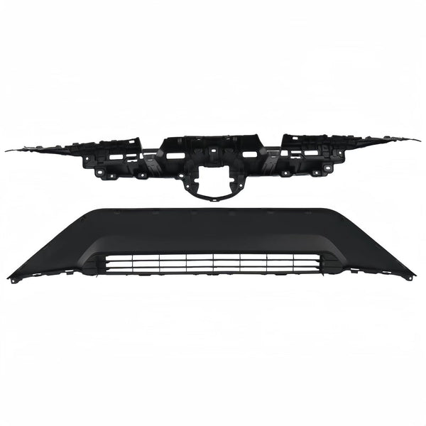 BUFEETERS  Front Bumper Radiator Upper Lower Grille Mount Bracket Fit For Toyota RAV4 2019-2020,Black