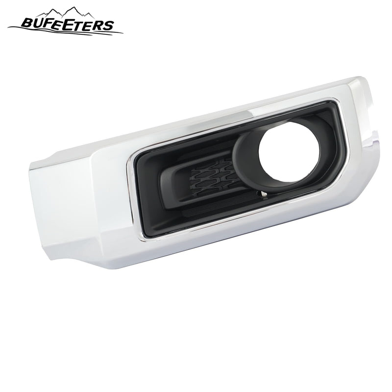 BUFEETERS  Front Bumper Lower Grille+Fog Lamp Cover Set Fit For 2014 2015 2016 2017 2018 2019 2020 Toyota 4Runner Limited,Factory Style,Chrome＆Black