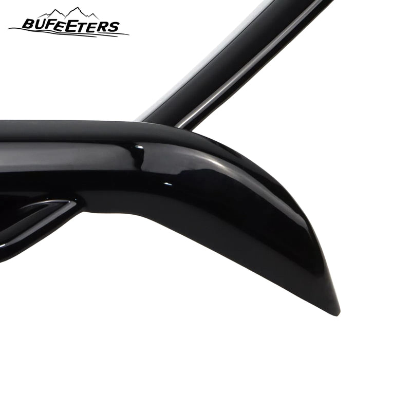 BUFEETERS Pure Black Garnish Frame Front Grille Cover Trim Fit For 2020 2021 2022 Toyota Highlander