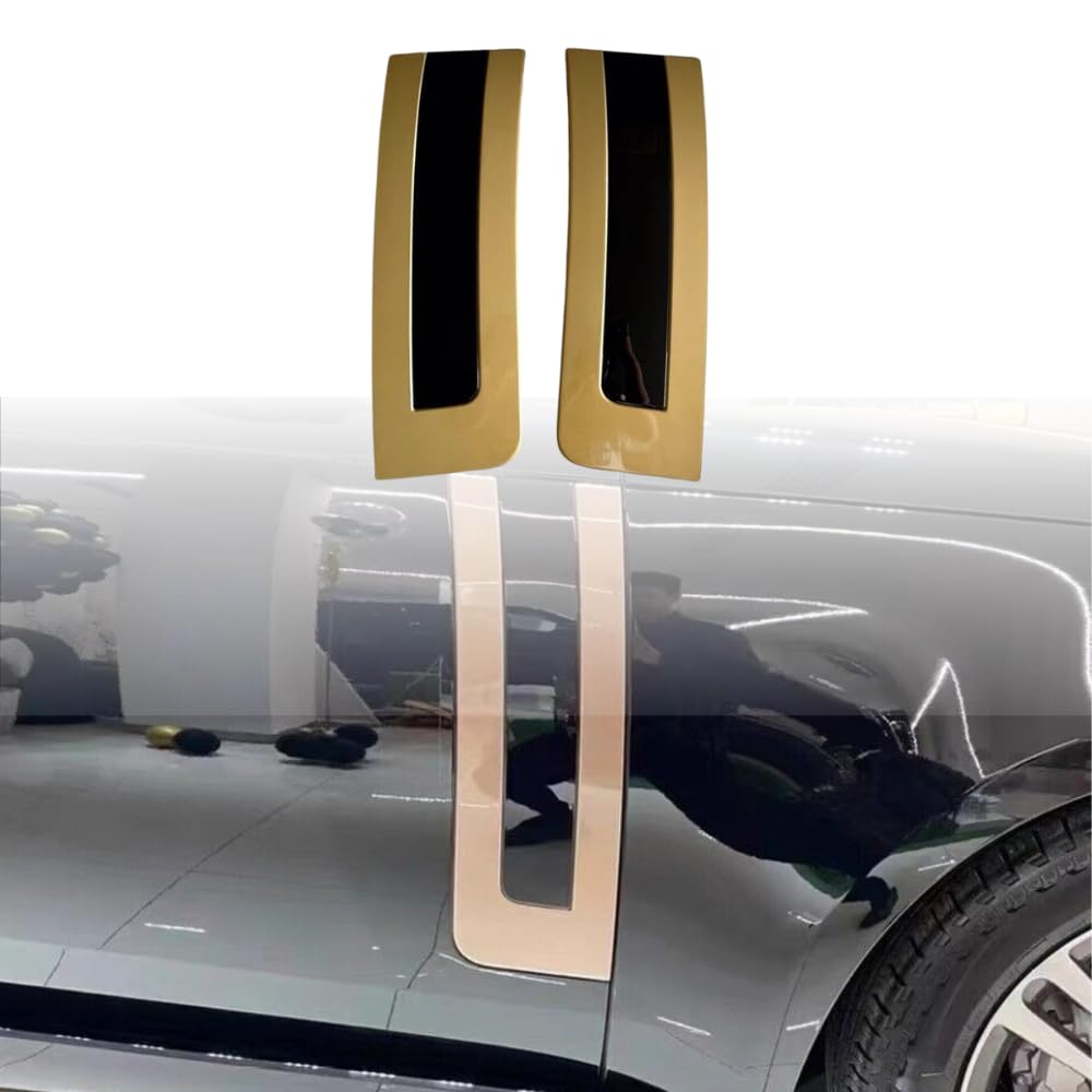BUFEETERS Side Fender Vent Wing Cover Fit For 2023 2024 Land Rover Range Rover L460,Gold&Black