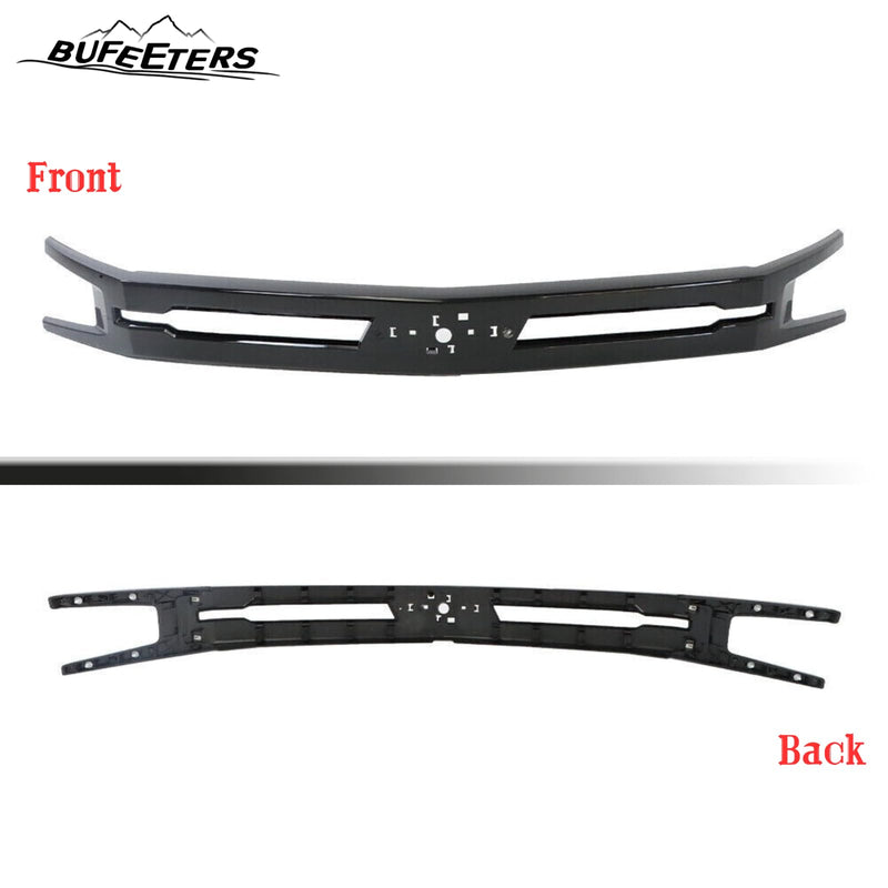 BUFEETERS Front Bumper Upper Grille Assembly Fit For 2019 2020 2021 2022 Chevy Silverado 1500,Horizontal Billet Style,Black
