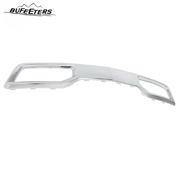 BUFEETERS Front Bumper Fascia Skid Plate Fit For 2019 2020 2021 Chevrolet Silverado 1500,Chrome&Silver
