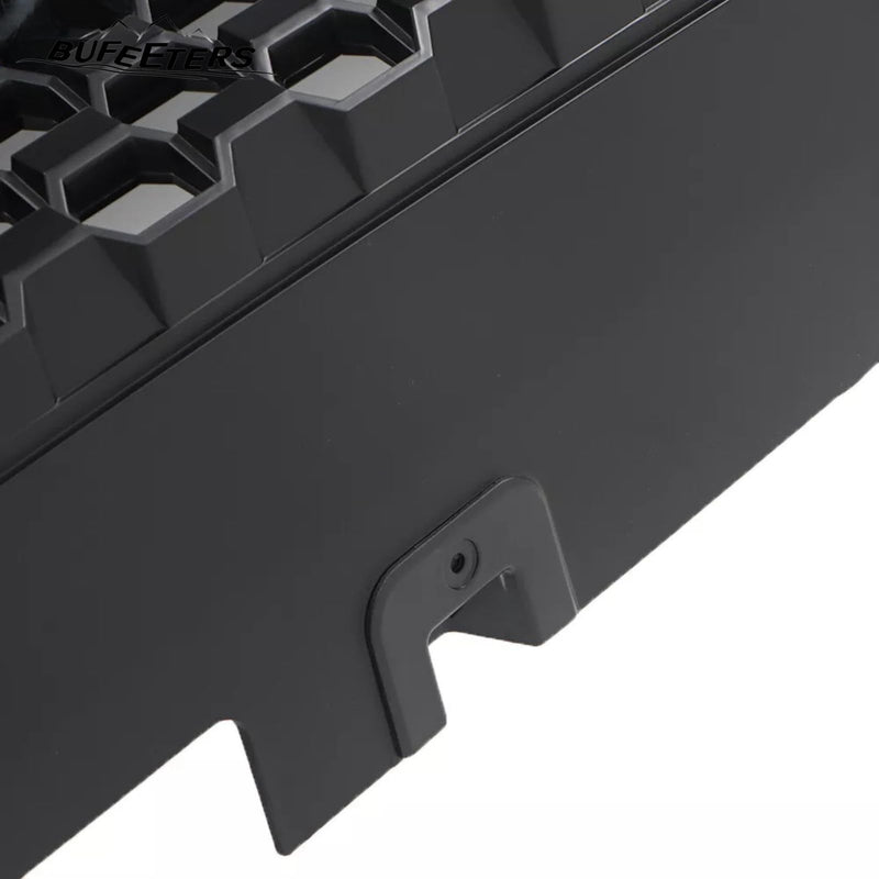 BUFEETERS  Front Grille Grill & Hood Bulge  Fit For 2014 2015 2016 2017 2018 2019 2020 Toyota Tundra,Honeycomb Style,Gloss Black&Matte Black