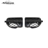 BUFEETERS 3Pcs Front Side Grille Vent Mesh Bar Trim Fit For 2014 2015 2016 Discovery 4 LR4,Mesh Style,Full Gloss Black
