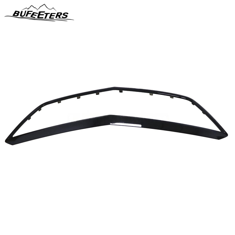 BUFEETERS   Front Bumper Upper Grille Outer Surround Frame Fit For 2017 2018 2019 2020 2021 2022 2023 Cadillac XT5,Factory Style,Gloss Black