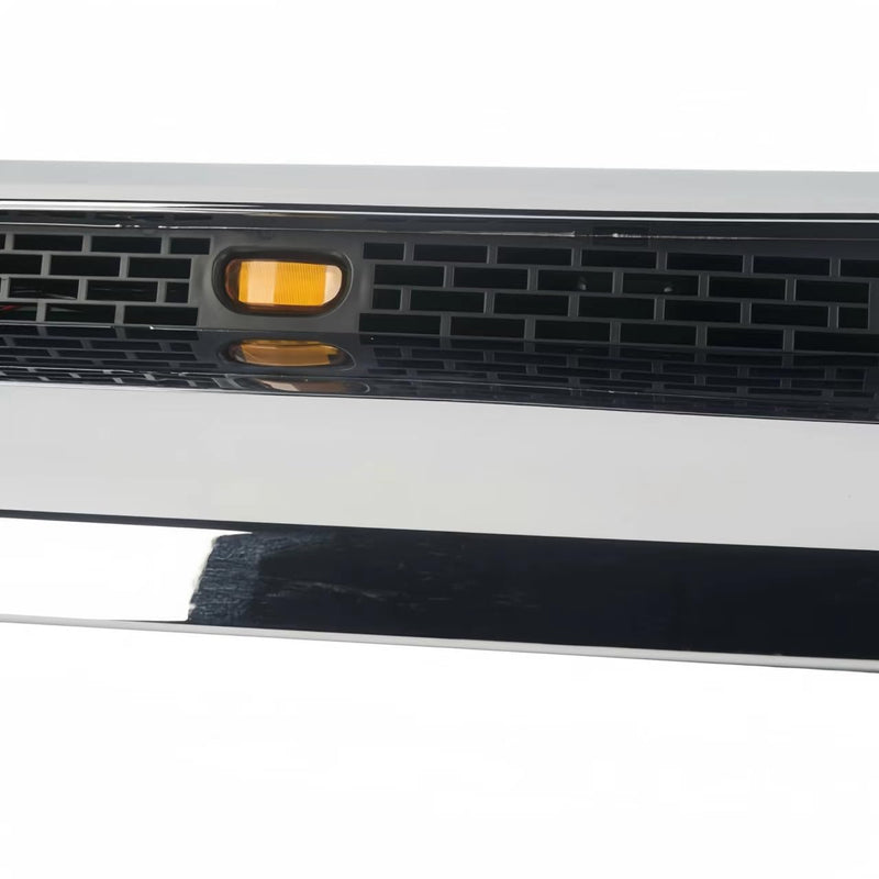 BUFEETERS  Front Upper Grille Hood Scoop Chrome w/ led Lights Lamp Fit For Toyota Tundra 2014 2015 2016 2017 2018 2019 2020 2021,Silver