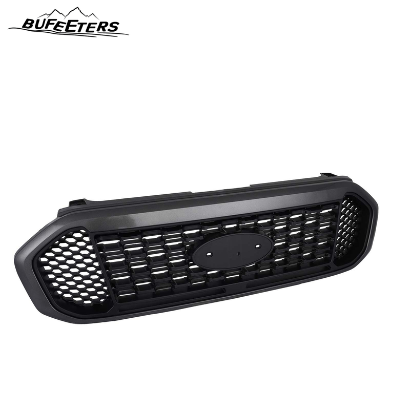 BUFEETERS   Front Upper Grille Fit For 2019 2020 2021 2022 2023 Ford Ranger,Honeycomb Style,Gray