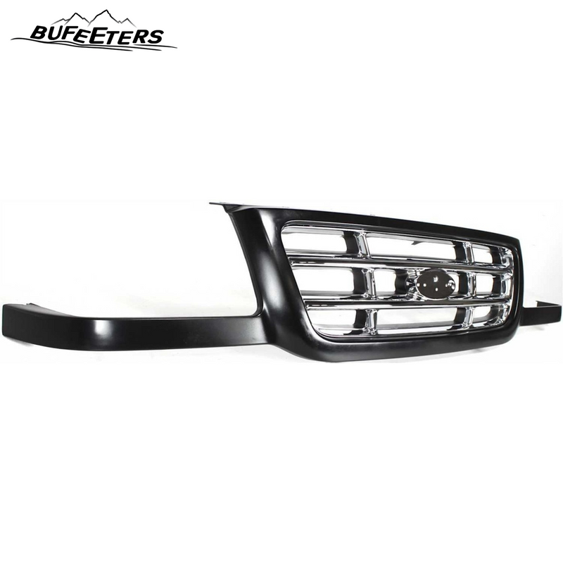 Front Bumper Upper Grille Fit For 2001 2002 2003 Ford Ranger,Mesh Style,Chrome&Black