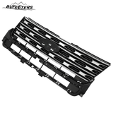 BUFEETERS Front Bumper Upper Grille Fit For 2016 2017 Ford Explorer,Factory Style,Silver Coated Black