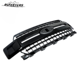 BUFEETERS  Front Bumper Upper Grille Fit For 2018 2019 2020 Ford F-150 XLT XL,Honeycomb Style,Gloss Black