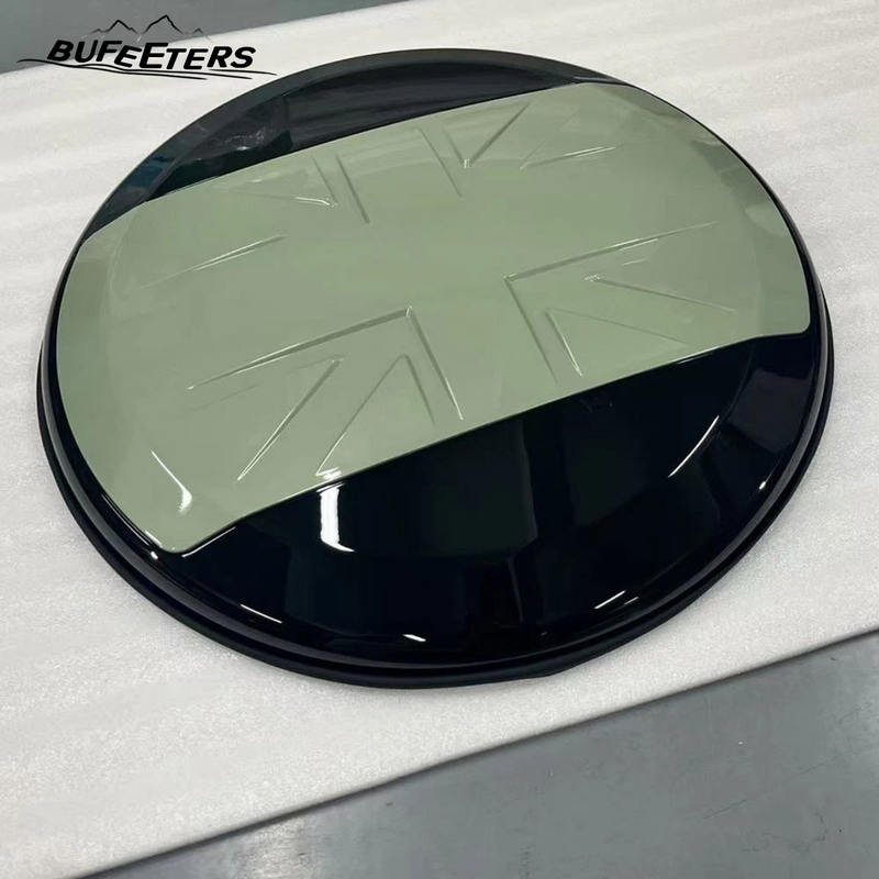 BUFEETERS Rear Spare Tire Cover Fit For 2020 2021 2022 2023 2024 2025 Land Rover Defender 90/110/130 Wheel Cover,Grasmere Green&Gloss Black