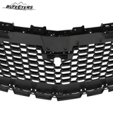 BUFEETERS Front Bumper Upper Grille W/o Camera Hole Fit For 2016 2017 2018 2019 2020 2021 2022 2023 Cadillac XT5,Sky Diamond Style,Silver&Black