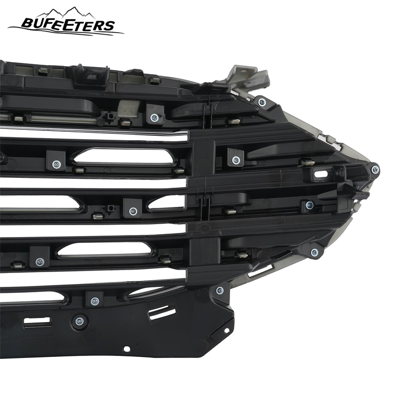 BUFEETERS  Front Bumper Upper Grille Cover W/o Camero Hole Fit For 2019 2020 2021 2022  Ford Edge SE SEL,Mesh Style,Gloss Black
