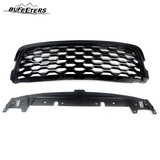 BUFEETERS  Front Bumper Upper Grille Fit For 2018 2019 2020 2021 2022 2023 Land Rover Range Rover Velar,Honeycomb Style,Gloss Black