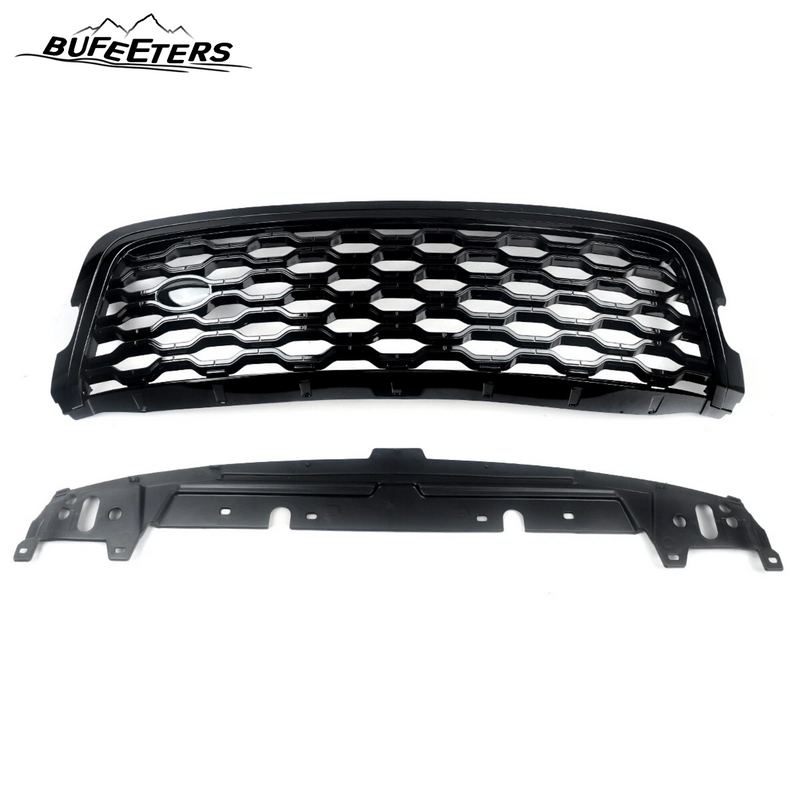 BUFEETERS  Front Bumper Upper Grille Fit For 2018 2019 2020 2021 2022 2023 Land Rover Range Rover Velar,Honeycomb Style,Gloss Black