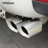BUFEETERS 3pcs Tail Pipe Throat Exhaust Khan Look Fit For 2020 2021 2022 2023 2024 2025 Land Rover Defender 90 110 130,Silver