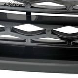 BUFEETERS  Front Grille Air Side Vent Set Fit For 2014 2015 2016 2017 Range Rover Sport,Mesh Style,Gloss Black