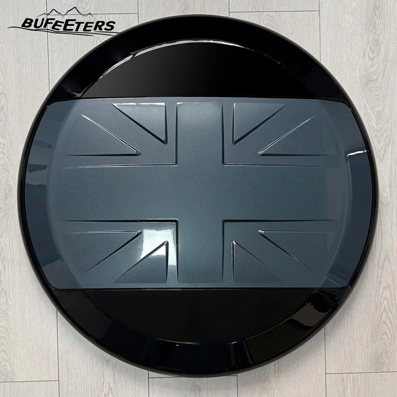 BUFEETERS Rear Spare Tire Cover Fit For 2020 2021 2022 2023 2024 2025 Land Rover Defender 90/110/130 Wheel Cover,Blue&Gloss Black
