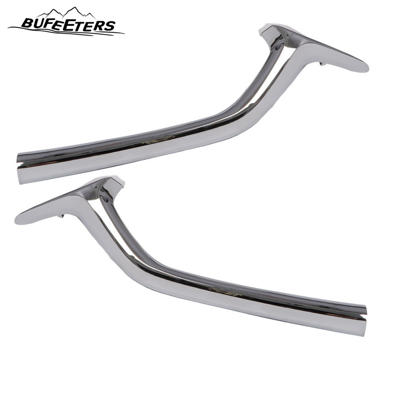 BUFEETERS 2Pcs Left & Right Front Bumper Grille Molding Trim Fit For 2017 2018 2019 2020 2021 Mazda CX-5,Factory Style,Chrome&Silver