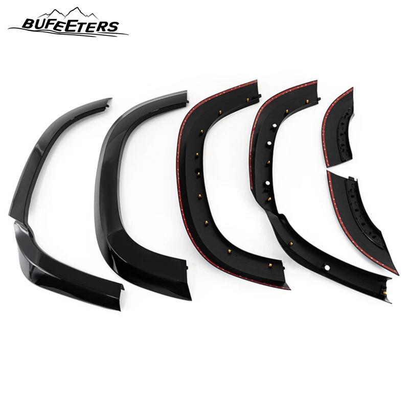 BUFEETERS Set Fender Flare Wheel Eyebrow Arch Trim Fit For 2020 2021 2022 2023 2024 2025 Land Rover Defender 110,Gloss Black