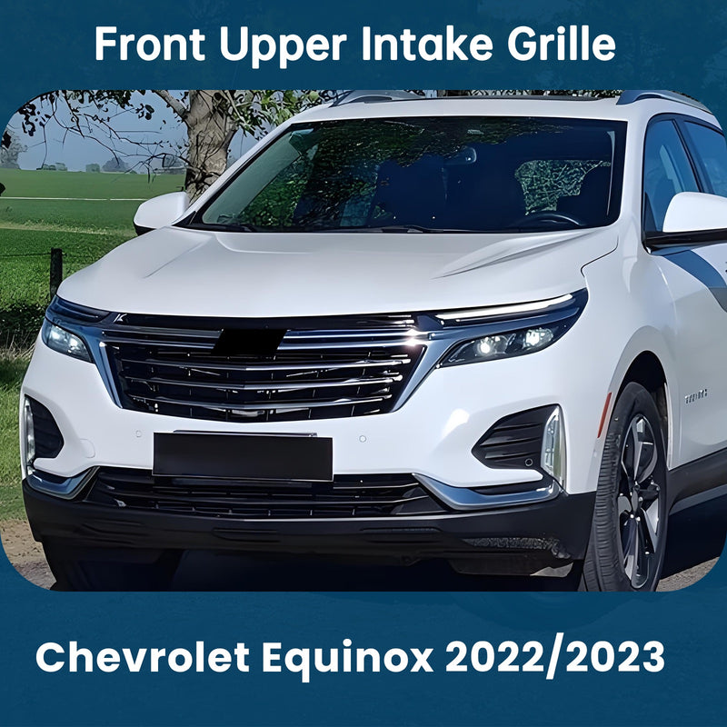 Front Bumper Grill Black W/Chrome Trim Fit For 2022/2023 Chevrolet Equinox Grill