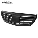 BUFEETERS Front Bumper Upper Grille Fit For 2013 2014 2015 2016 2017 2018 2019 2020 Mercedes Benz W222 S CLASS,Matte Black