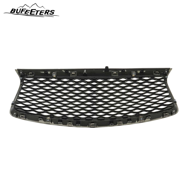 BUFEETERS  Front Bumper Upper Grille Fit For 2016 2017 2018 2019 2020 INFINITI QX60,Mesh Style,Gloss Black