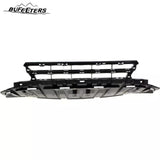 BUFEETERS  5PCS Front Lower Grille & Fog Light Assembly Fit For 2013 2014 2015 Honda Civic Sedan,Mesh Style,Black