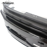 BUFEETERS Front Bumper Upper Grille Fit For 2017 2018 2019 F-250 F-350 F-450 F-550 Super Duty,Lariat Style,Gloss Black