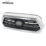 BUFEETERS Front Bumper Upper Grille Fit For 2016 2017 2018 2019 2020 2021 Toyota Tacoma,Chrome&Black