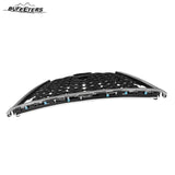 BUFEETERS  Front Bumper Grille Assembly Fit For 2018 2019 Lexus NX300 F Sport,Honeycomb Style,Painted Dark Gray Shell and Insert